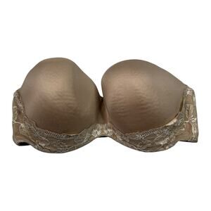 Body by Victoria VS Lined Strapless Underwire Bra Multiway Nude Tan 34DDD